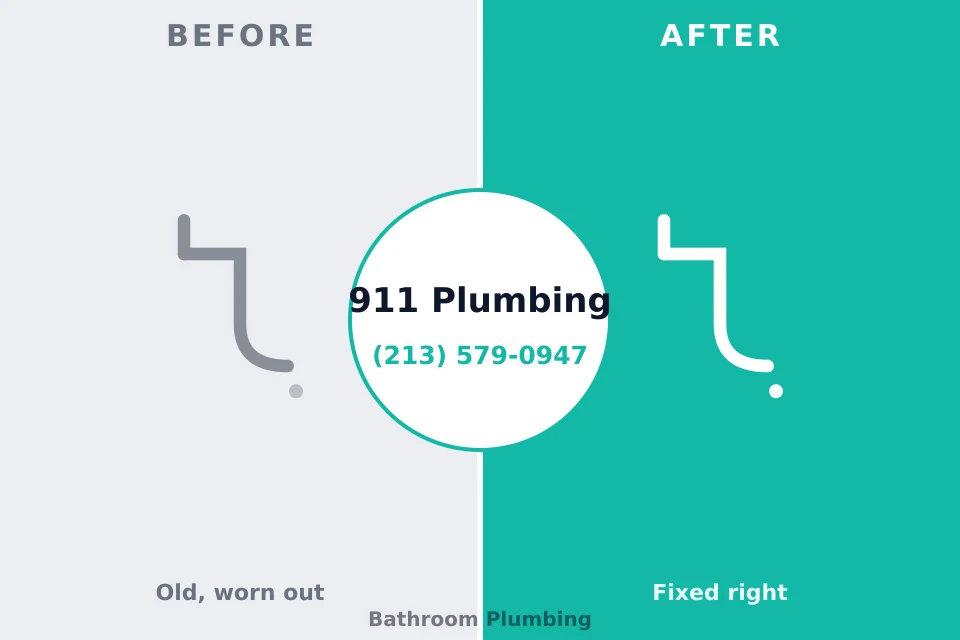 Before and after: plumbing repair Bedford Hills, NY